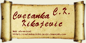 Cvetanka Kikojević vizit kartica